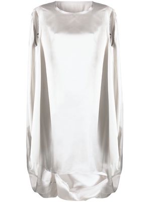 MM6 Maison Margiela cape sleeveless shift dress - Neutrals
