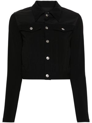 MM6 Maison Margiela classic collar cropped jacket - Black