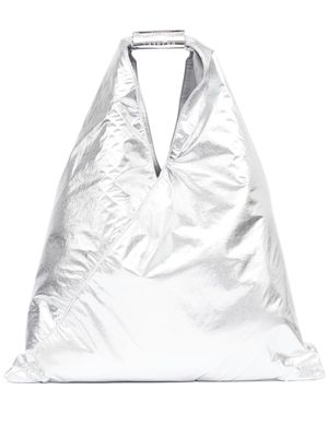 MM6 Maison Margiela Classic Japanese metallic-effect tote bag - Silver