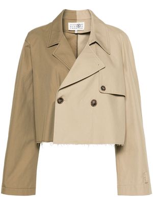 MM6 Maison Margiela colour-block cropped jacket - Neutrals