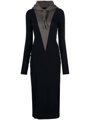 MM6 Maison Margiela colour-block hooded midi dress - Black