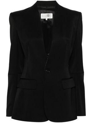 MM6 Maison Margiela contrast-stitching single-breasted blazer - Black