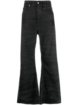MM6 Maison Margiela crease-effect flared jeans - Black