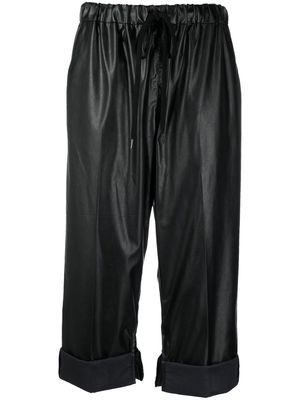 MM6 Maison Margiela cropped biker trousers - Black