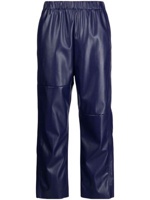 MM6 Maison Margiela cropped faux-leather trousers - Purple