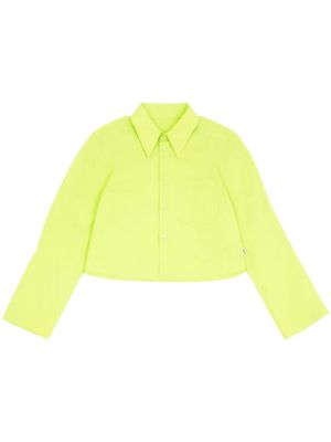 MM6 Maison Margiela cropped poplin shirt - Green