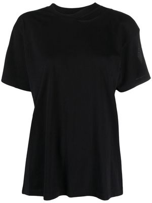 MM6 Maison Margiela cut out-detail cotton T-shirt - Black