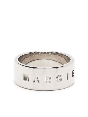 MM6 Maison Margiela cut out-logo band ring - Silver
