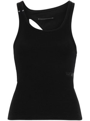 MM6 Maison Margiela cut-out ribbed tank top - Black