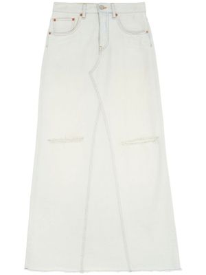 MM6 Maison Margiela denim maxi skirt - White