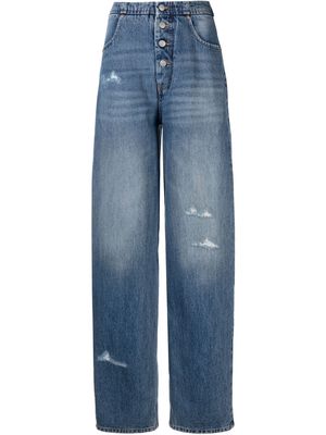MM6 Maison Margiela distressed-effect denim jeans - Blue