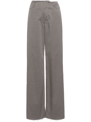 MM6 Maison Margiela distressed wide-leg trousers - Grey