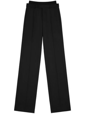 MM6 Maison Margiela double-layer straight-leg trousers - Black