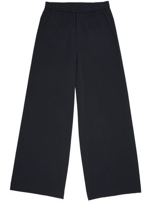MM6 Maison Margiela elasticated-waistband wide-leg trousers - Black