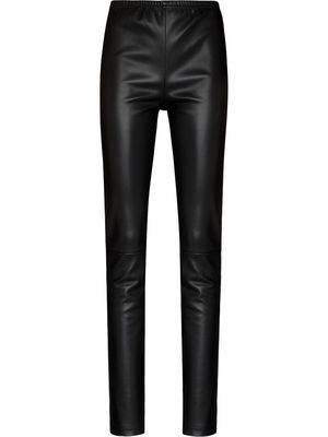 MM6 Maison Margiela faux-leather leggings - Black