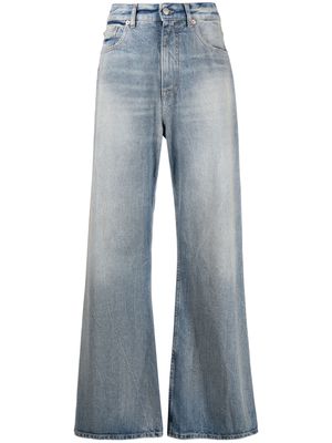 MM6 Maison Margiela flared mid-rise washed jeans - Blue