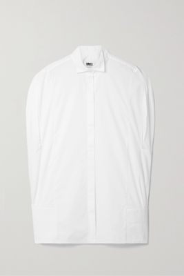 MM6 Maison Margiela - Frayed Cotton-poplin Shirt - White