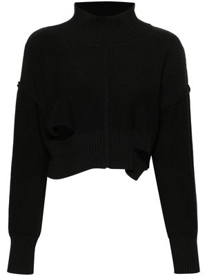 MM6 Maison Margiela high-neck cut-out jumper - Black