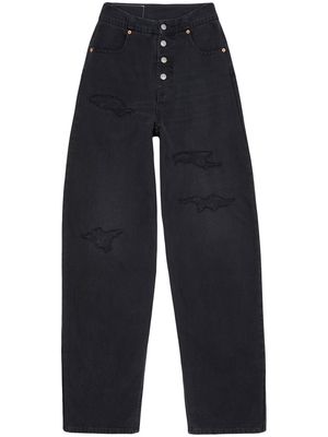 MM6 Maison Margiela high-waisted button-fastening trousers - Black