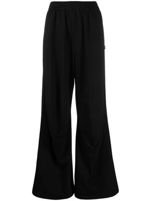 MM6 Maison Margiela high-waisted cotton flared trousers - Black