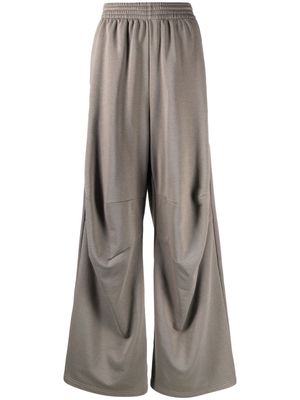 MM6 Maison Margiela high-waisted cotton flared trousers - Grey