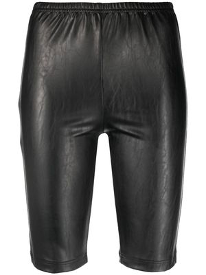 MM6 Maison Margiela high-waisted faux leather leggings - Black