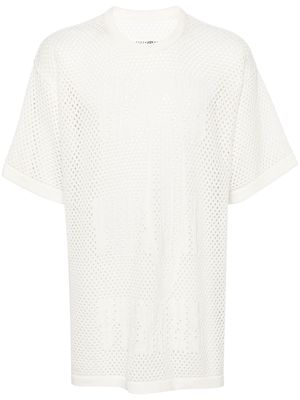 MM6 Maison Margiela intarsia-knit cotton T-shirt - White