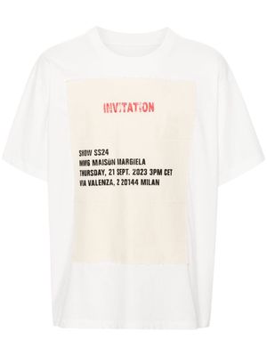 MM6 Maison Margiela invitation-patch cotton T-shirt - White