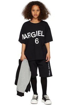 MM6 Maison Margiela Kids Black Arm Logo T-Shirt