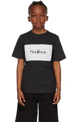 MM6 Maison Margiela Kids Black Graphic Logo T-Shirt