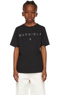 MM6 Maison Margiela Kids Black Studded Logo T-Shirt