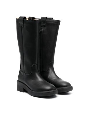MM6 Maison Margiela Kids chunky-sole knee-length boots - Black