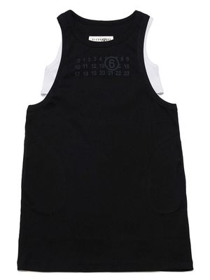 MM6 Maison Margiela Kids double-layer sleeveless dress - Black