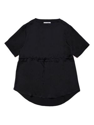 MM6 Maison Margiela Kids drawstring short-sleeve dress - Black