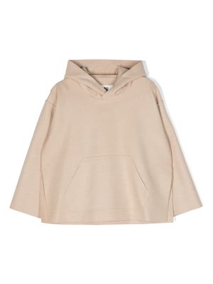 MM6 Maison Margiela Kids drop-shoulder long-sleeve hoodie - Neutrals