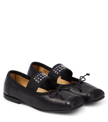 MM6 Maison Margiela Kids Embellished leather ballet flats