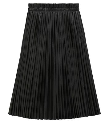 MM6 Maison Margiela Kids Faux leather pleated skirt