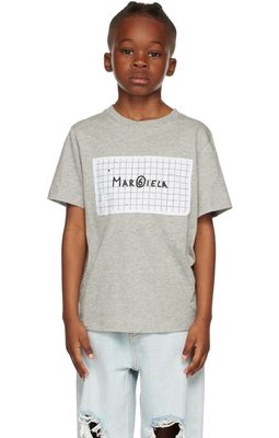 MM6 Maison Margiela Kids Gray Graphic Logo T-Shirt
