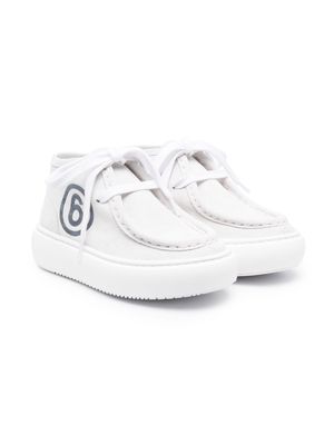 MM6 Maison Margiela Kids high-top calf-leather sneakers - White