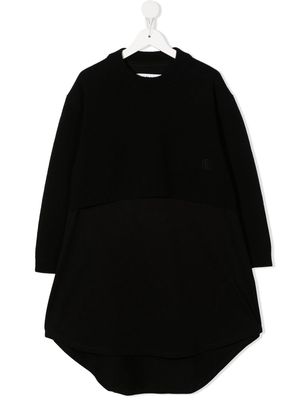 MM6 Maison Margiela Kids knitted long-sleeve jumper dress - Black
