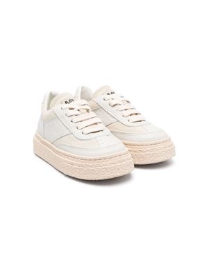 MM6 Maison Margiela Kids lace-up leather sneakers - Neutrals