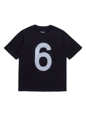 MM6 Maison Margiela Kids logo-appliqué cotton T-shirt - Black