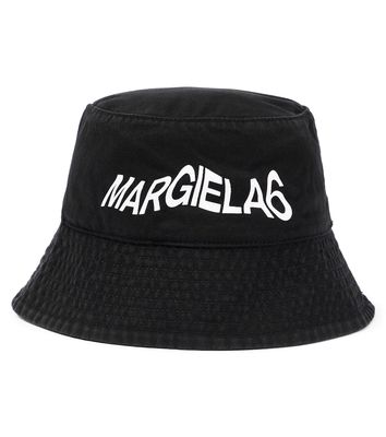 MM6 Maison Margiela Kids Logo cotton bucket hat