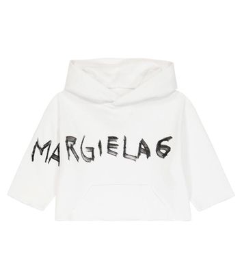 MM6 Maison Margiela Kids Logo cotton jersey hoodie