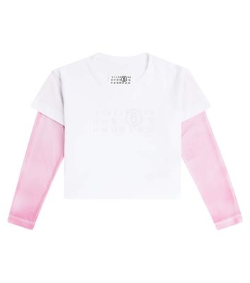 MM6 Maison Margiela Kids Logo cotton jersey top