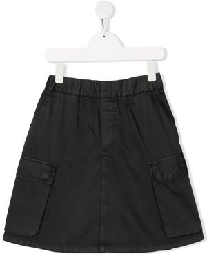 MM6 Maison Margiela Kids logo-embroidered cargo-pocket skirt - Grey