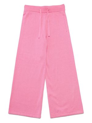MM6 Maison Margiela Kids logo-embroidered cotton blend track pants - Pink