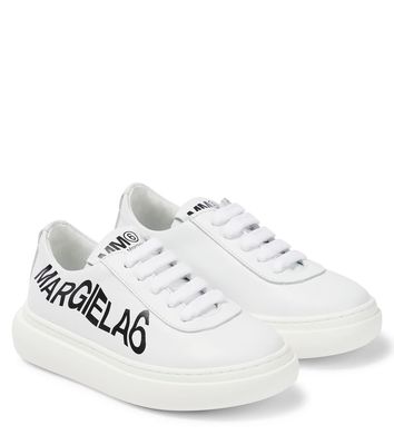 MM6 Maison Margiela Kids Logo leather sneakers