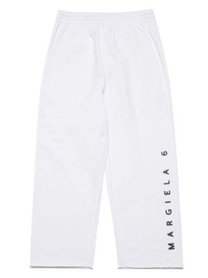 MM6 Maison Margiela Kids logo-print cotton track pants - Yellow