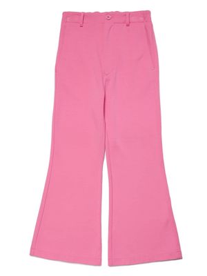 MM6 Maison Margiela Kids logo-print flared trousers - Pink